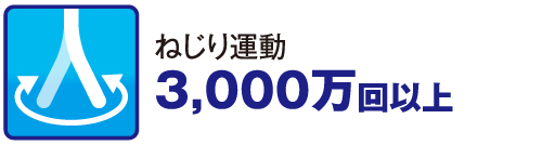 ねじり運動 3,000万回以上
