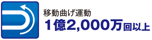 移動曲げ運動 1億2,000万回以上